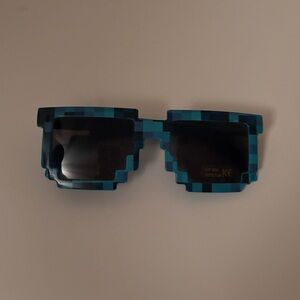 Blue Pixelated Sunglasses